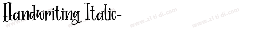 Handwriting Italic字体转换 Handwriting Italic字体转换